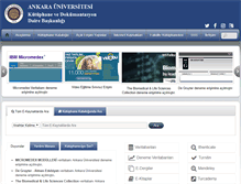Tablet Screenshot of kutuphane.ankara.edu.tr