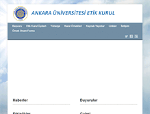 Tablet Screenshot of etikkurul.ankara.edu.tr