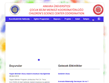 Tablet Screenshot of cocukuniversitesi.ankara.edu.tr